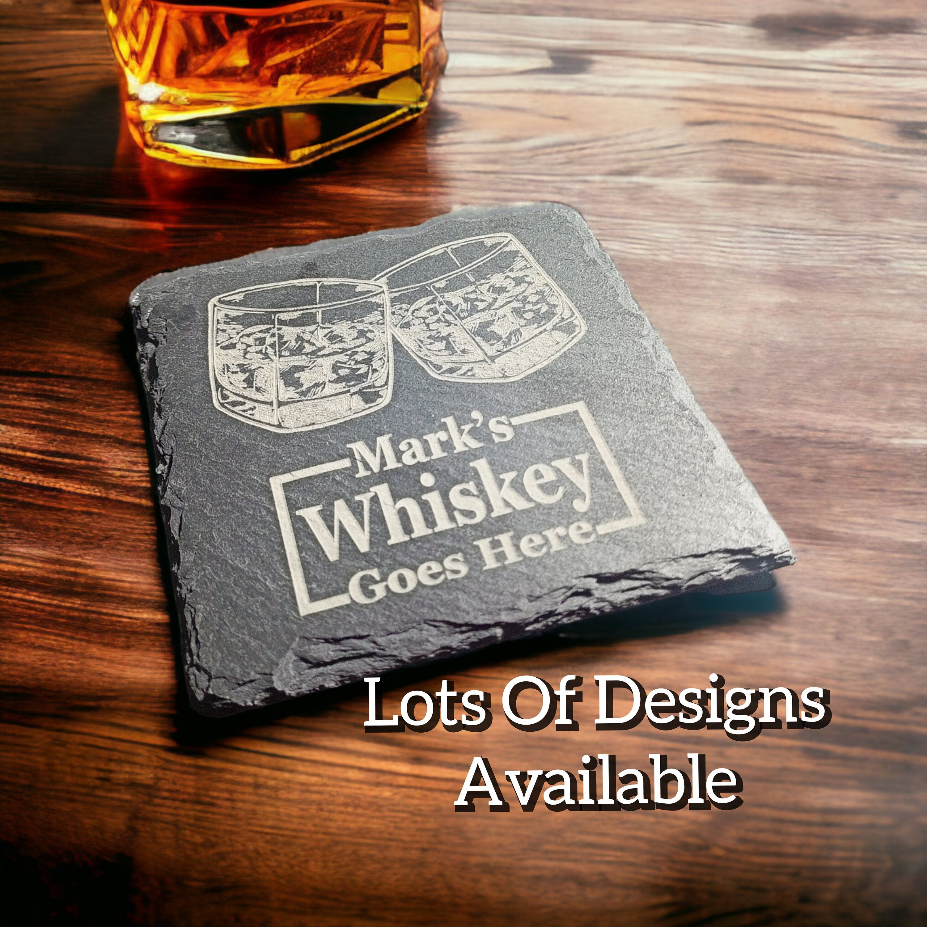 Personalised Slate Coaster - Housewarming Gift For Couple For Gifts Under 10 - Tea / Coffee Lover Gift - Beer Gifts For Men - Christmas Gift