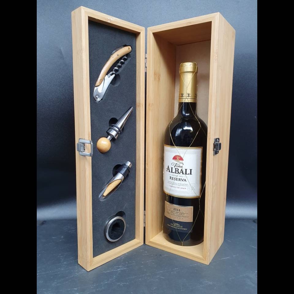 30th Birthday- 30th Birthday For Her - Personalised Bamboo Wine Box With Tools. 30th Birthday For Him - 30th Birthday Gift For Man . - PersonalisedByPicArt