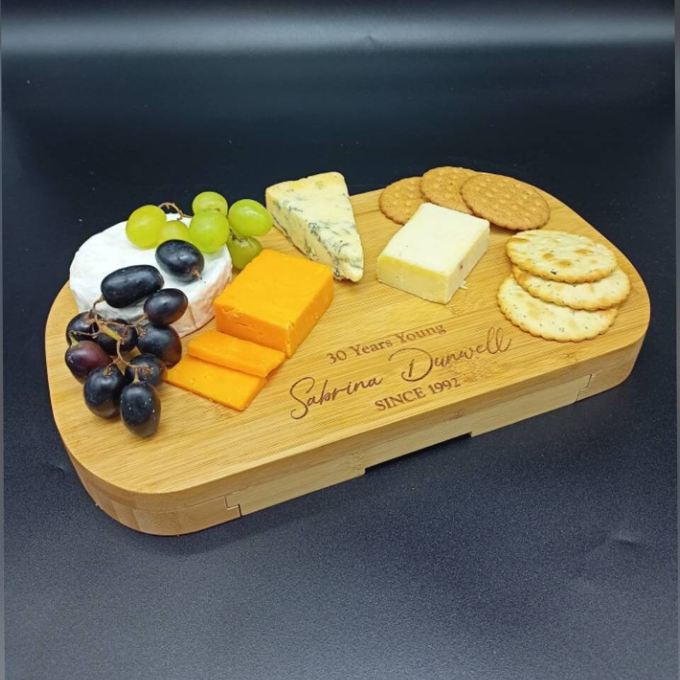30th Birthday - Personalized Bamboo Charcuterie Board