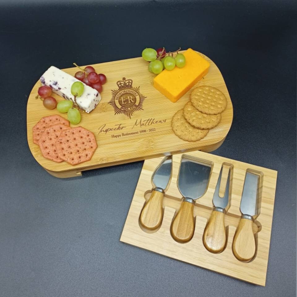 Leaving Gift Work Colleague - Charcuterie Personalised Cheese Board And Accessories - colleague leaving gift - Friend Leaving Gift