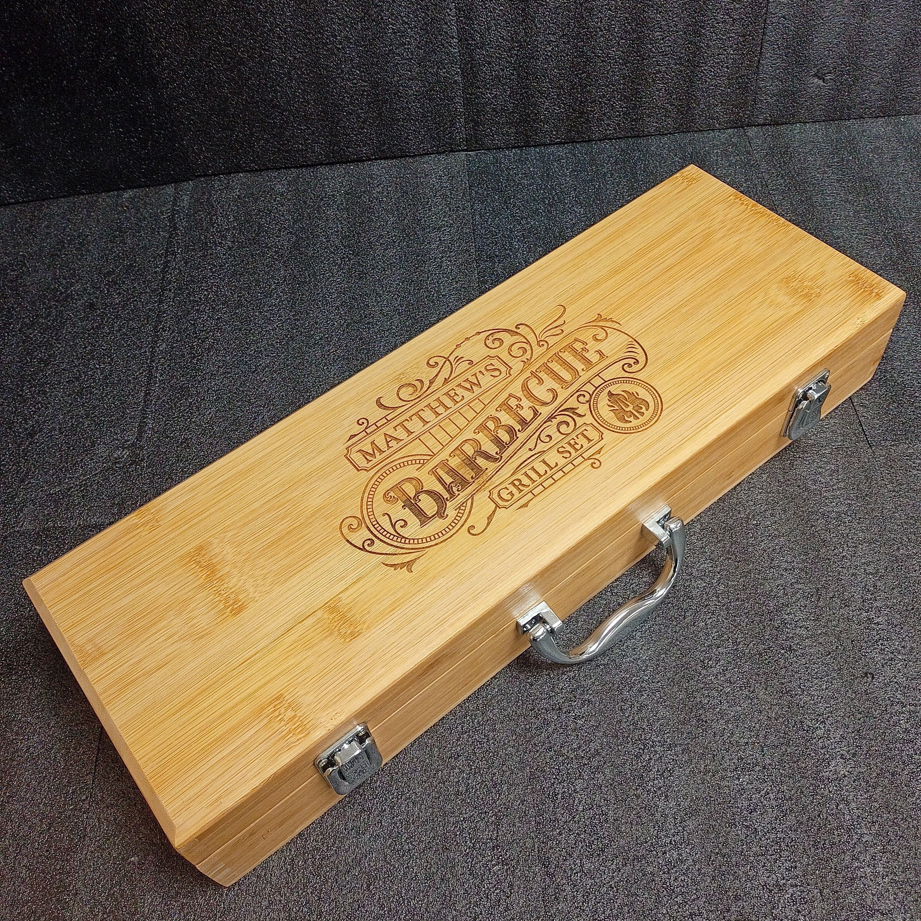 Birthday Gift For Him - Personalised BBQ Set Ideal Boyfriend Gift - The Ultimate Birthday Gift For Him - Happy Birthday Gift