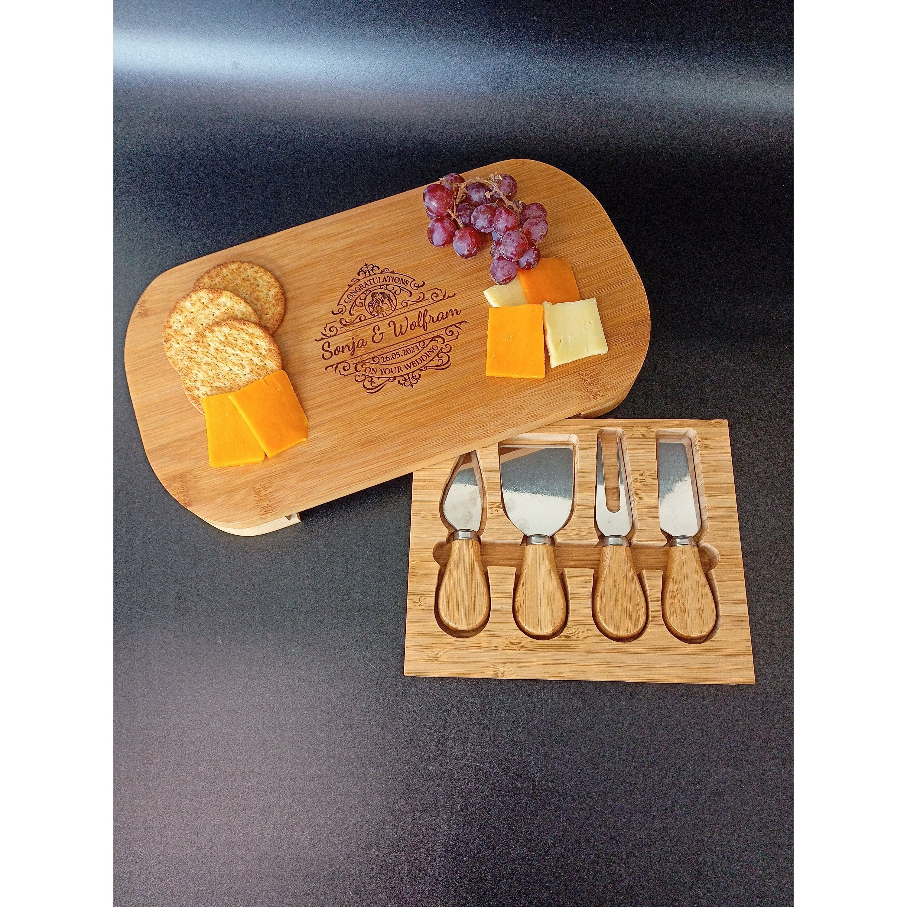 Personalised Wedding Gifts For Couple - Custom Cheese Board Makes The Perfect Wedding Gift - We Accept Custom Engraving Requests
