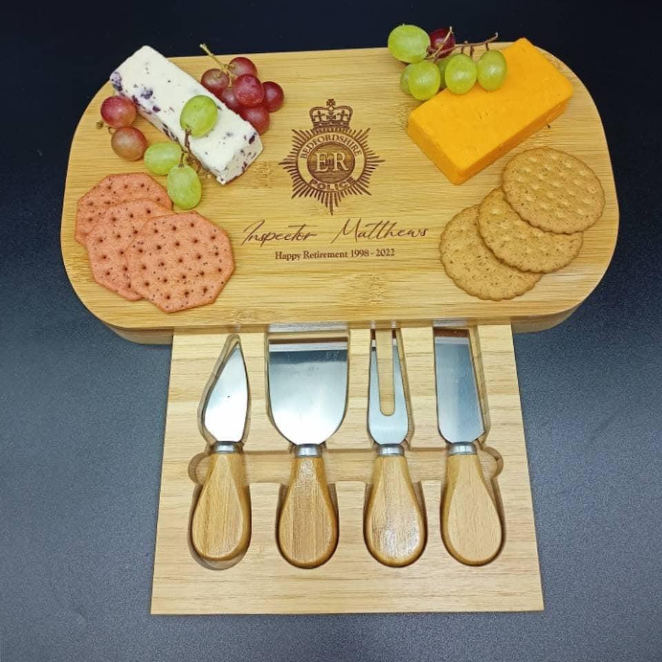 Leaving Gift Work Colleague - Charcuterie Personalised Cheese Board And Accessories - colleague leaving gift - Friend Leaving Gift