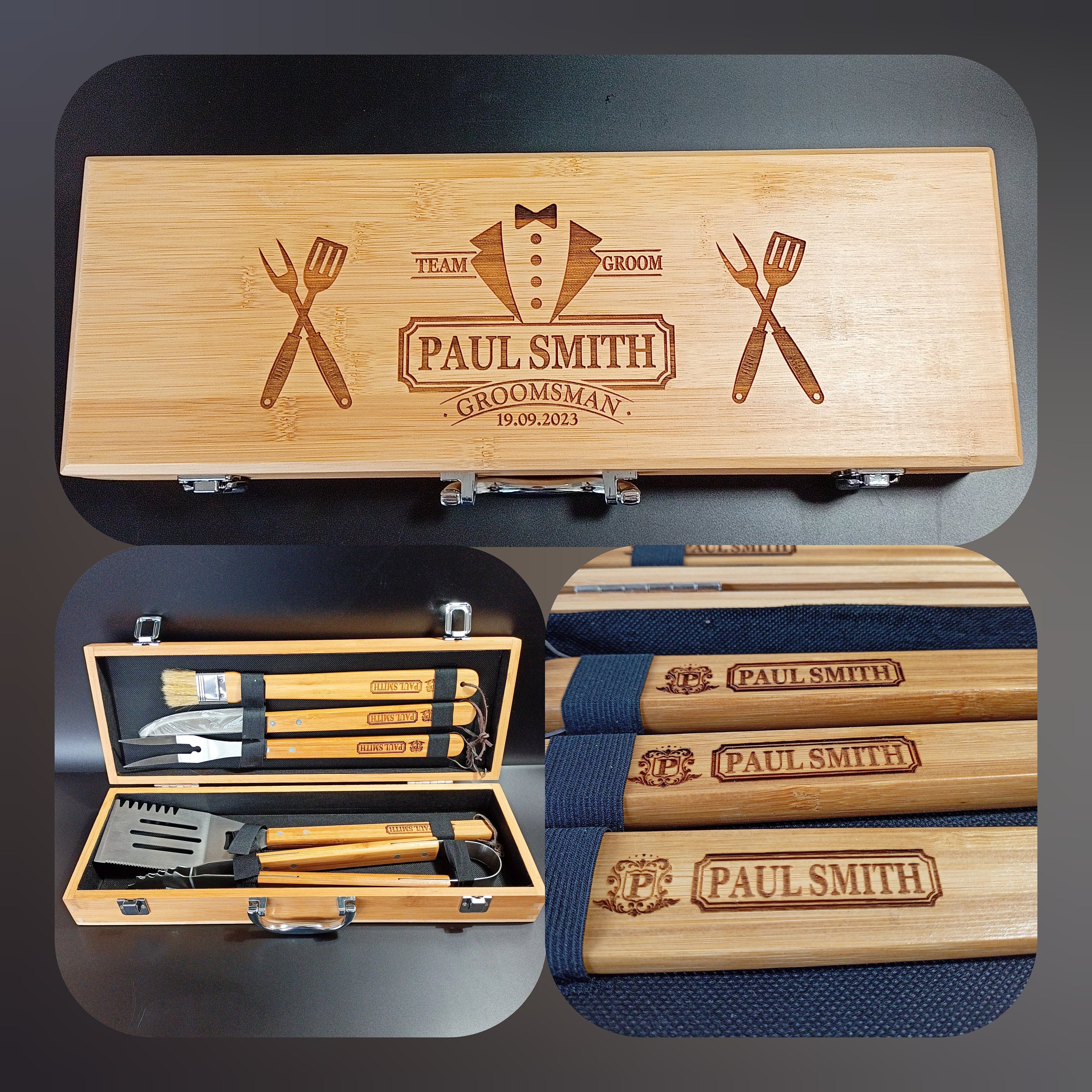 Groomsman Gift - Personalised BBQ Set Is The Ultimate Groomsman Proposal - Will You Be My Groomsman A Unique Groomsman Gift