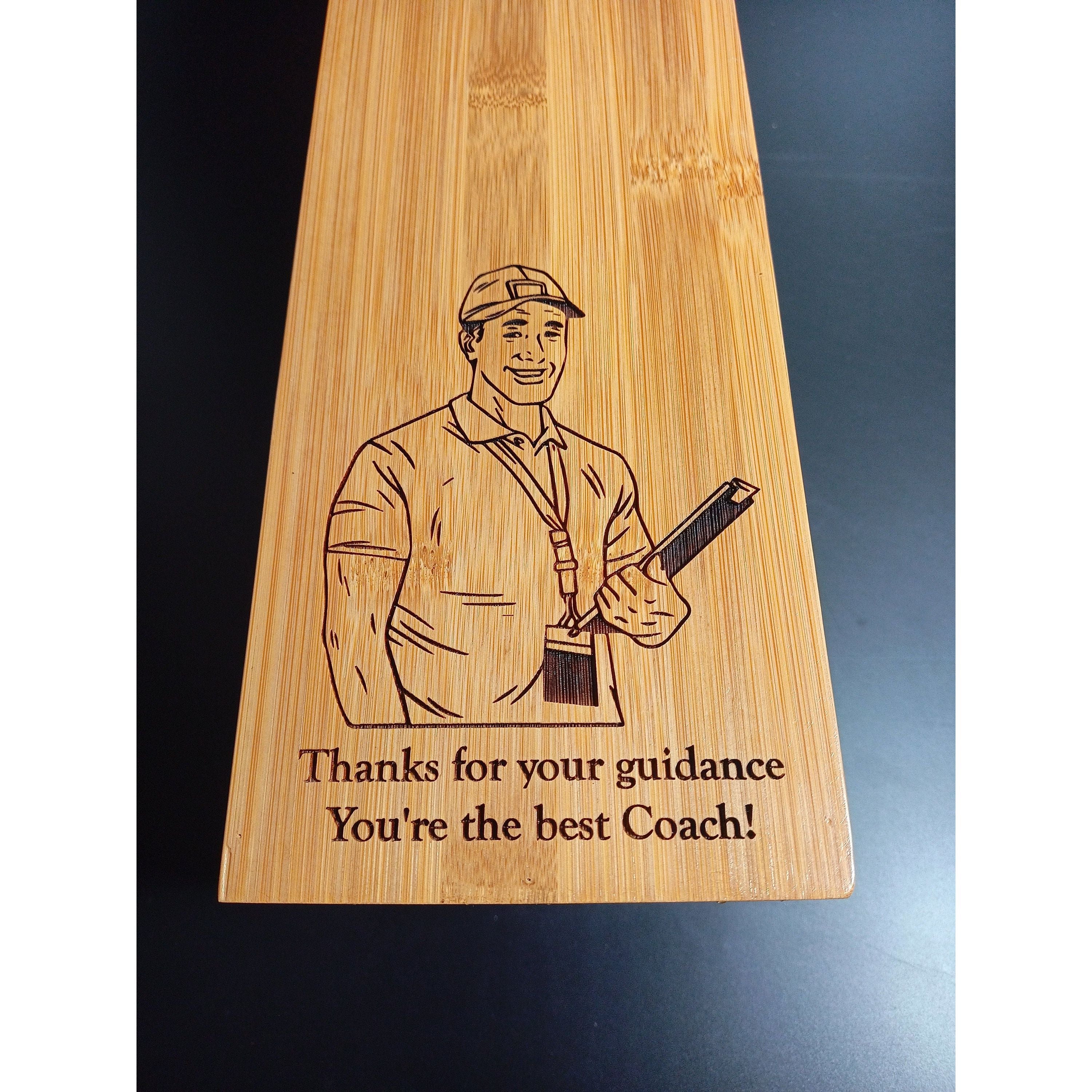 Football Coach Gift - Personalised Bamboo Wine Box - Personalised Gift For Football, Rugby, Tennis, Baseball, Basketball, Softball Coach