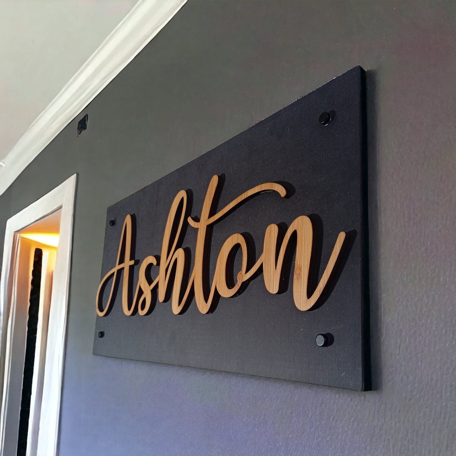 Custom Home Decor Wall Art - Wooden Name Wall Art - Handmade Gift Wall Art For Home Bedroom, Nursery Or Dorm - Unique Wall Decor