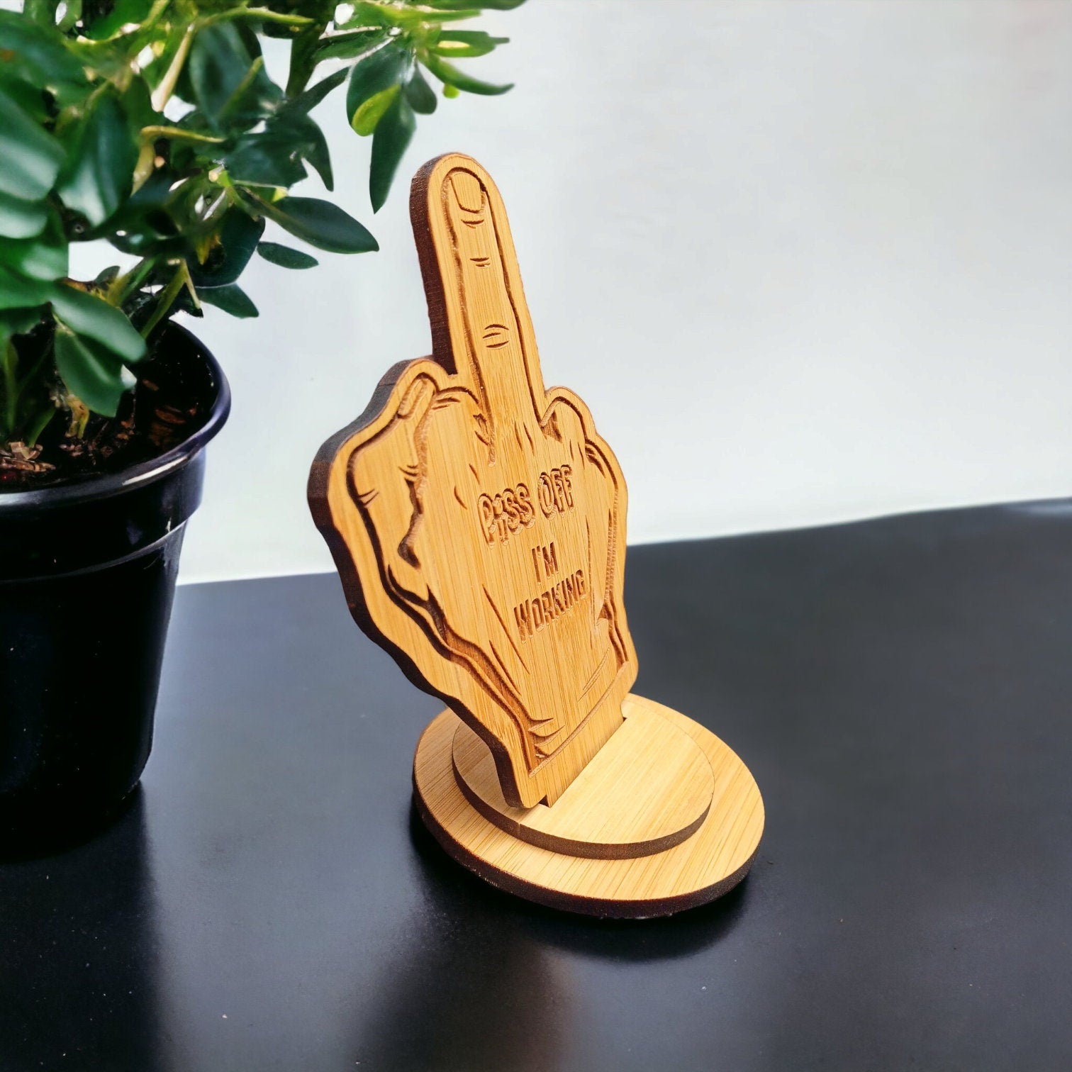 Funny Secret Santa Gift - "Piss Off I'm Working" Stand Up Plaque - Secret Santa Gifts Under 10 - Perfect Secret Santa Gift For Coworker