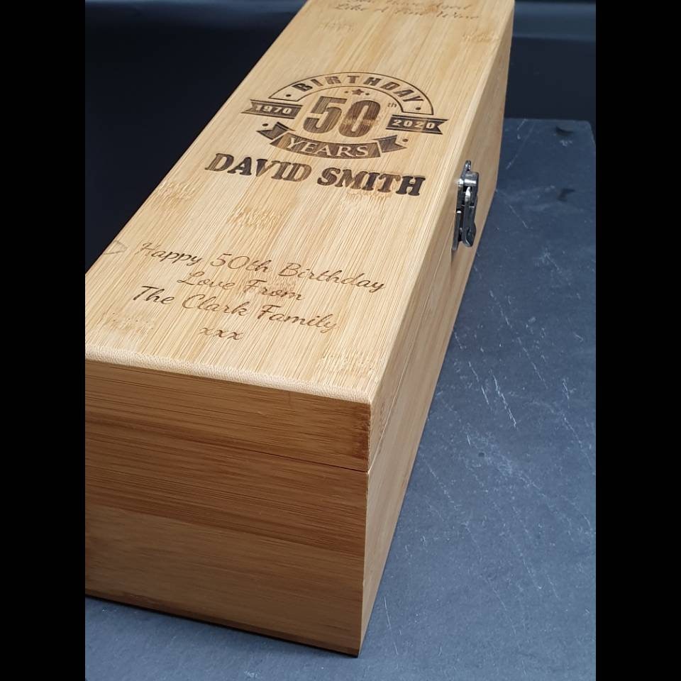 60th Birthday Gifts For Women / Men . Personalised Bamboo Wine Box With Tools. Gifts For Mom / Dad .   Personalized gift / Dad 60th Birthday