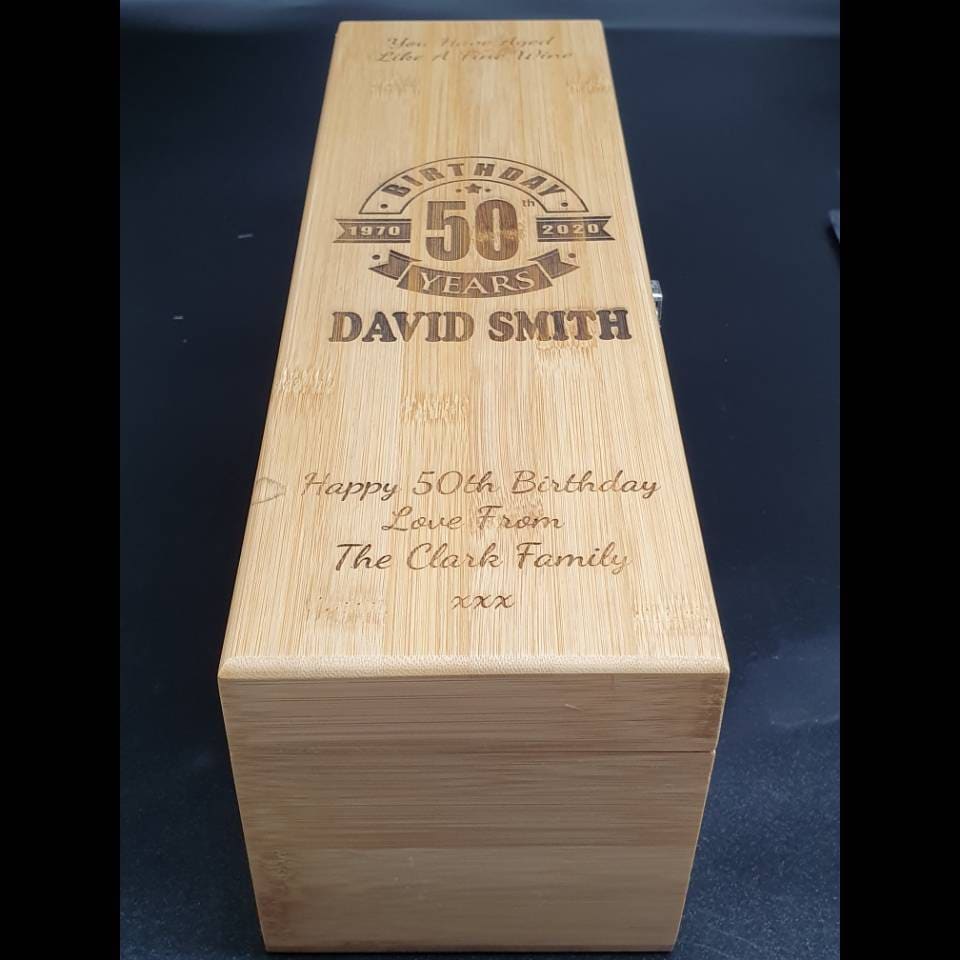 60th Birthday Gifts For Women / Men . Personalised Bamboo Wine Box With Tools. Gifts For Mom / Dad .   Personalized gift / Dad 60th Birthday