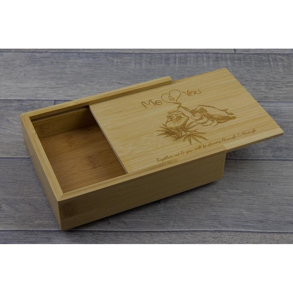 Cannabis / Weed Rolling Tray. Personalized Wood Stash Box For Weed / Cannabis . Wood Tray With Sliding Lid. Weed / Cannabis Accessories 420