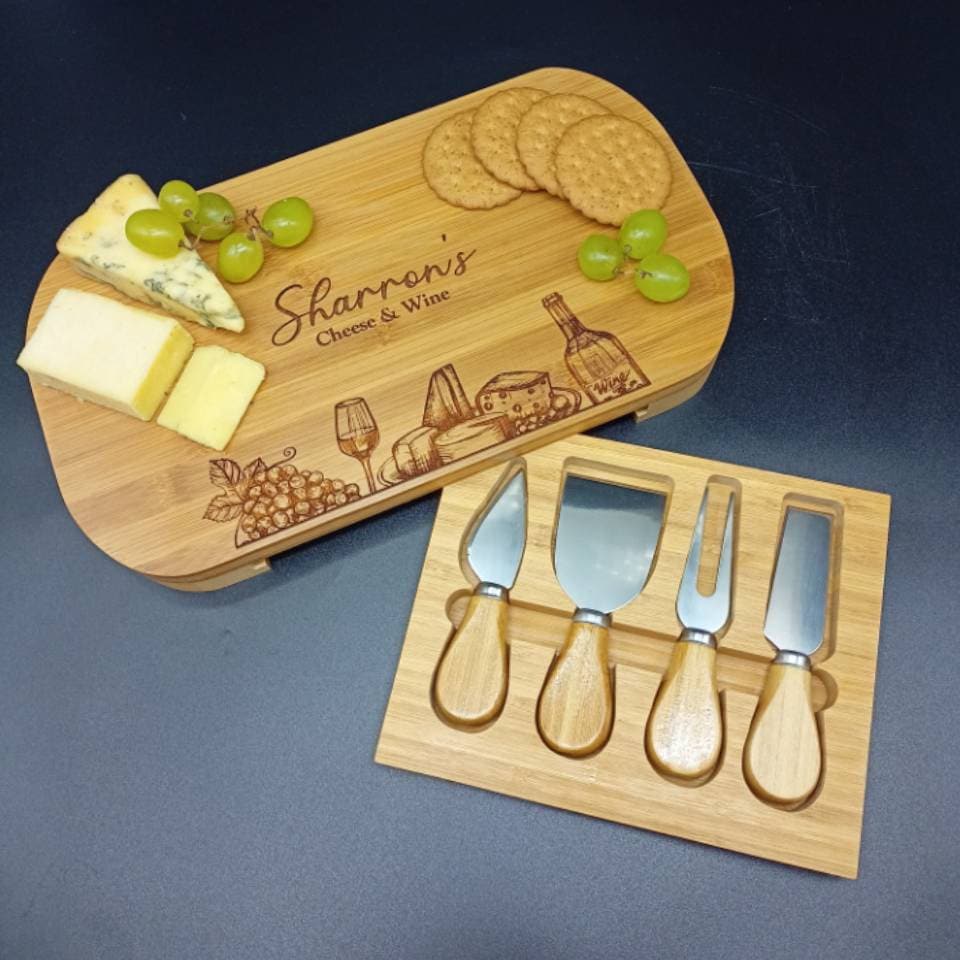 Birthday Gift For Her - Cheese Board And Accessories - Charcuterie Board Personalised - Gift For Women - Engraved Gift - Gift For Her