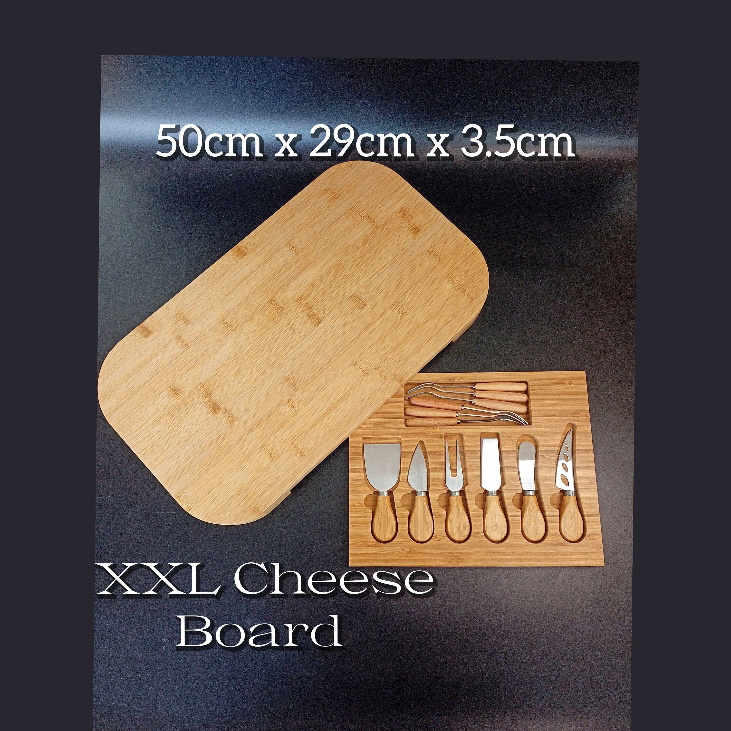 XXL EXTRA LARGE Charcuterie Board - Bamboo  Wooden Serving Board - Wedding Platter Buffet Charcuterie Board - Ideal Hostess Gift Ideas