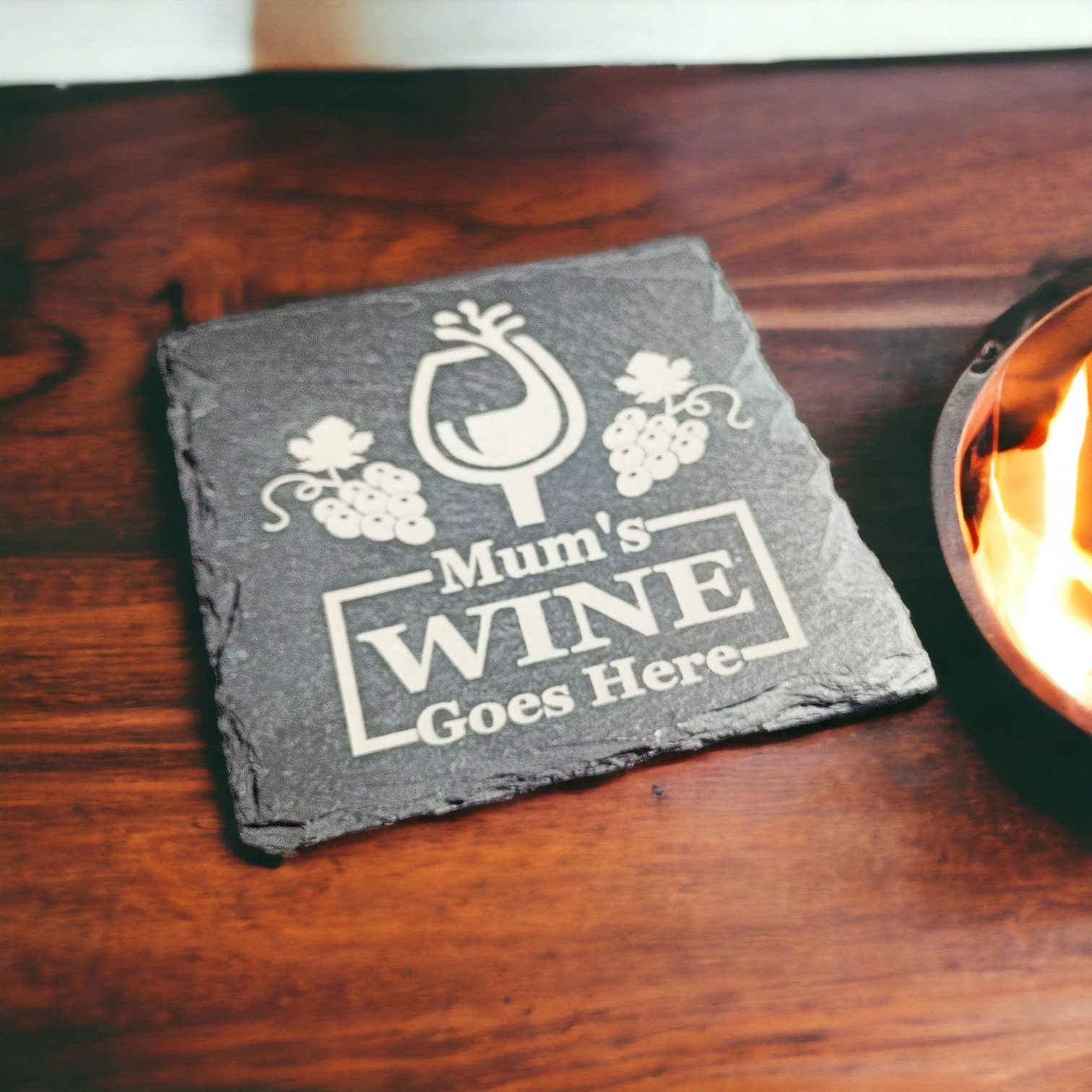 Personalised Slate Coaster - Housewarming Gift For Couple For Gifts Under 10 - Tea / Coffee Lover Gift - Beer Gifts For Men - Christmas Gift