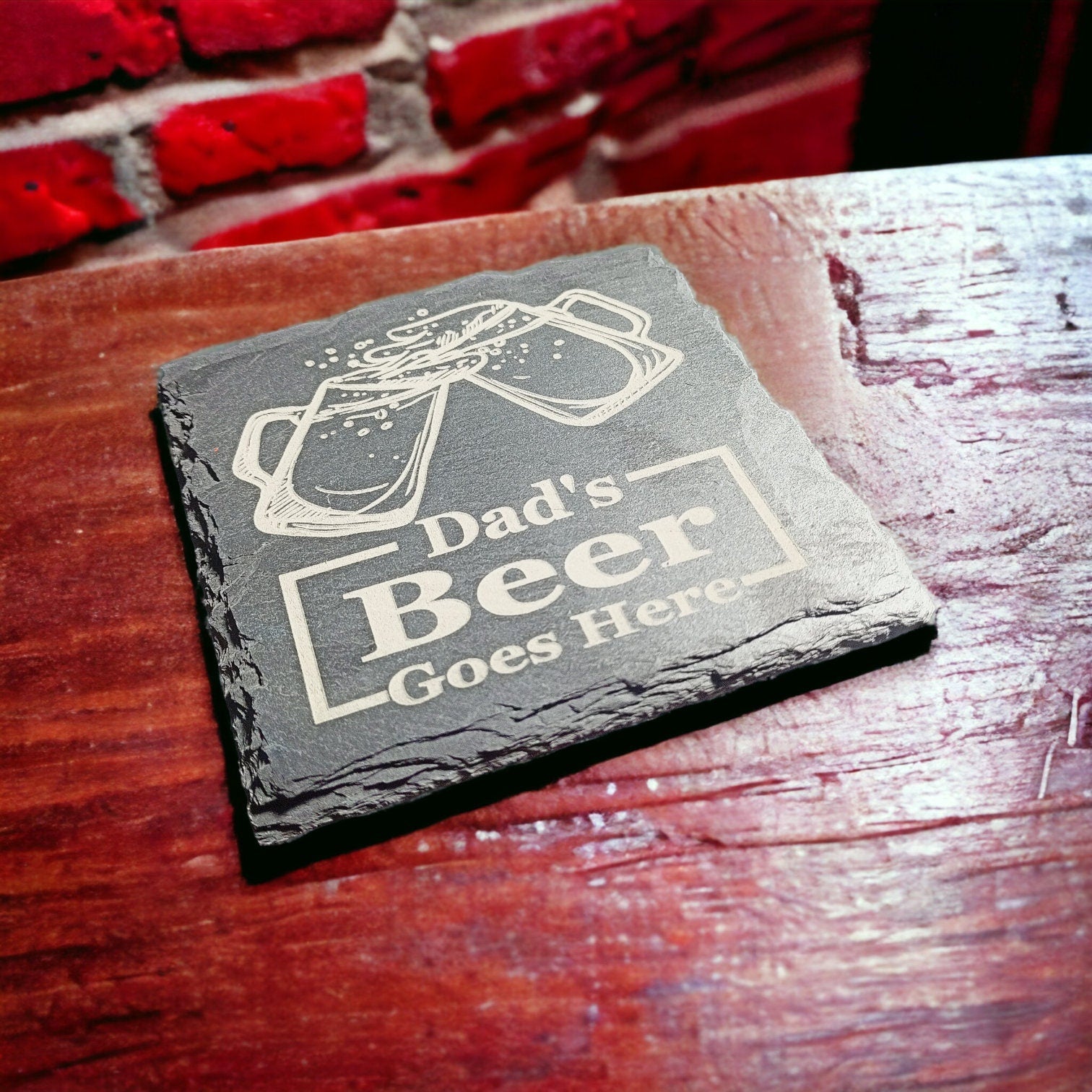 Personalised Slate Coaster - Housewarming Gift For Couple For Gifts Under 10 - Tea / Coffee Lover Gift - Beer Gifts For Men - Christmas Gift