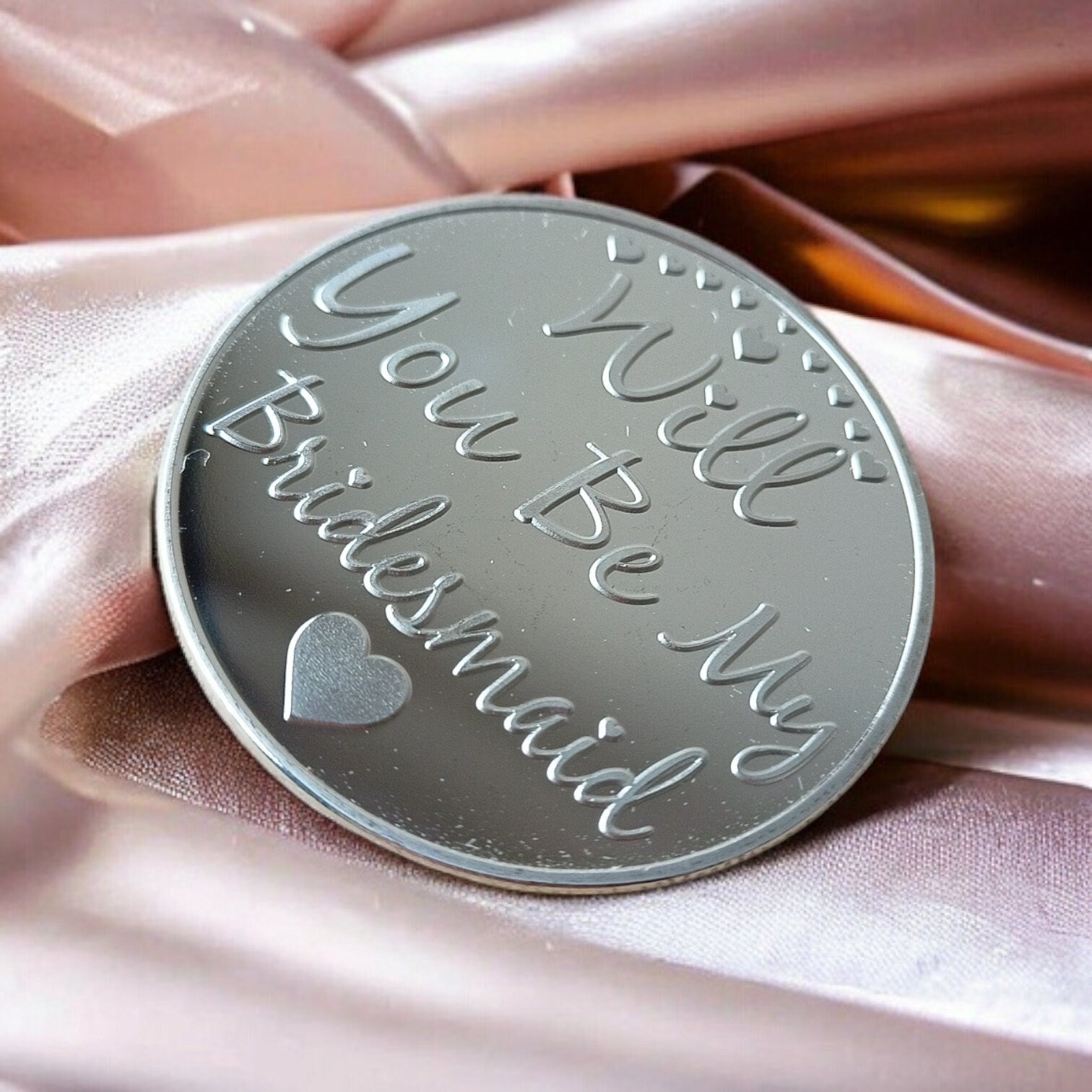 Bridesmaid Proposal Gift  - Will You Be My Bridesmaid Commemorative Silver Coin - Wedding Favours For Bridesmaid Keepsake Gift For Her