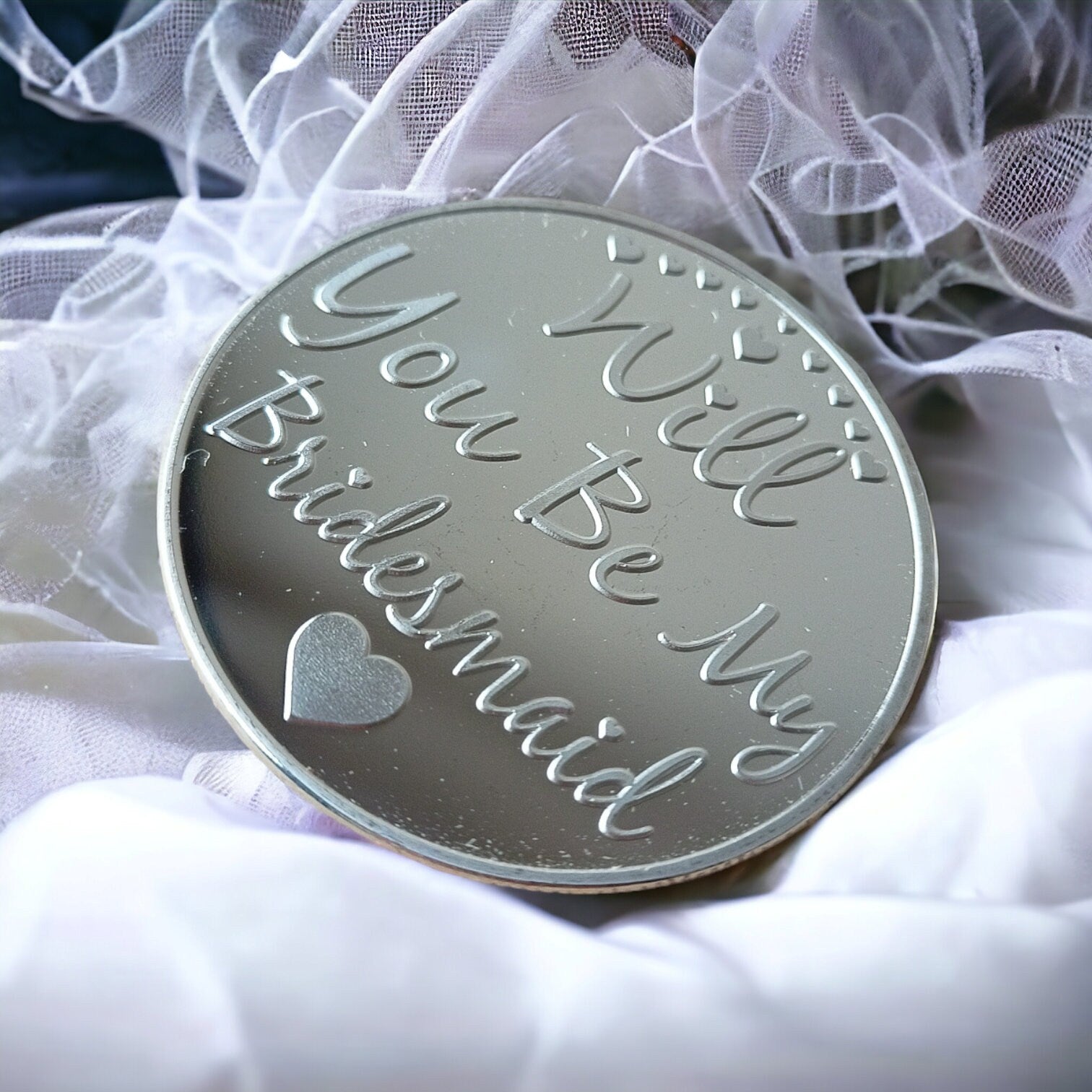 Bridesmaid Proposal Gift  - Will You Be My Bridesmaid Commemorative Silver Coin - Wedding Favours For Bridesmaid Keepsake Gift For Her