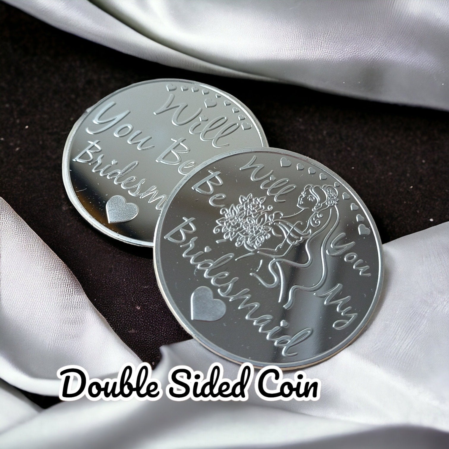 Bridesmaid Proposal Gift  - Will You Be My Bridesmaid Commemorative Silver Coin - Wedding Favours For Bridesmaid Keepsake Gift For Her