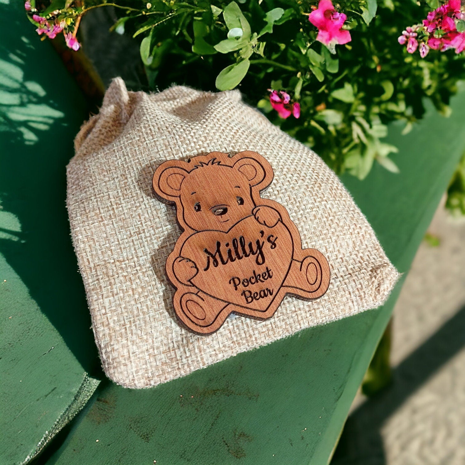 Pocket Bear Hug - Personalised Pocket Bear Hug Friend, Sympathy, Thank You, Good Luck & Bereavement Comfort Gift Under 10 Pounds