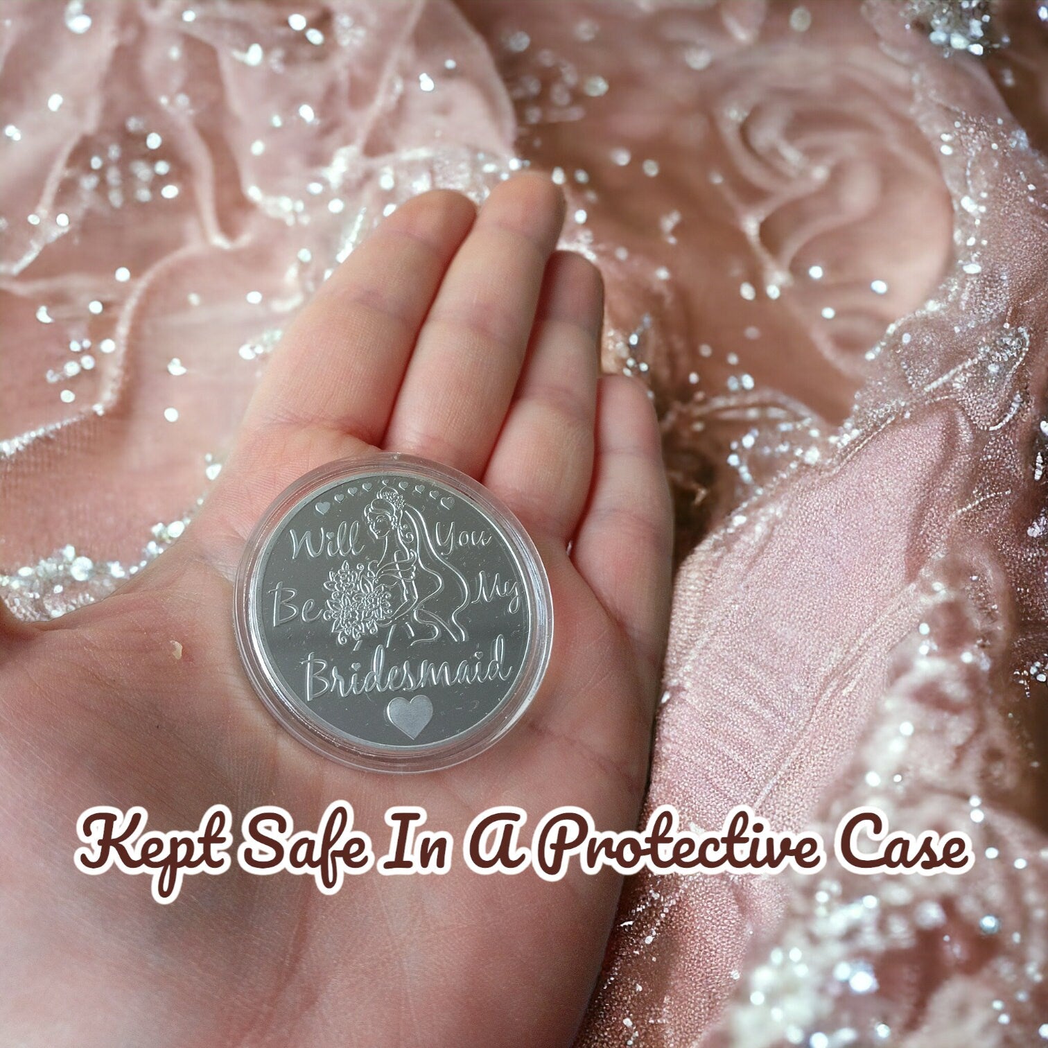 Bridesmaid Proposal Gift  - Will You Be My Bridesmaid Commemorative Silver Coin - Wedding Favours For Bridesmaid Keepsake Gift For Her