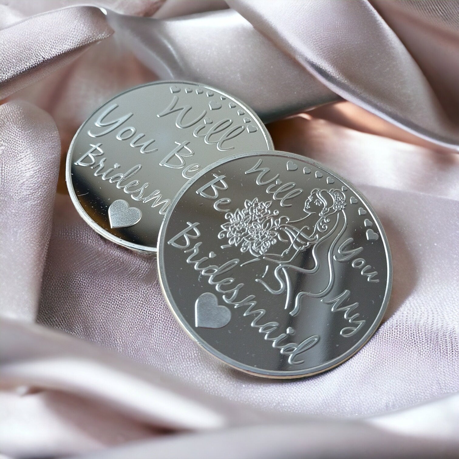 Bridesmaid Proposal Gift  - Will You Be My Bridesmaid Commemorative Silver Coin - Wedding Favours For Bridesmaid Keepsake Gift For Her