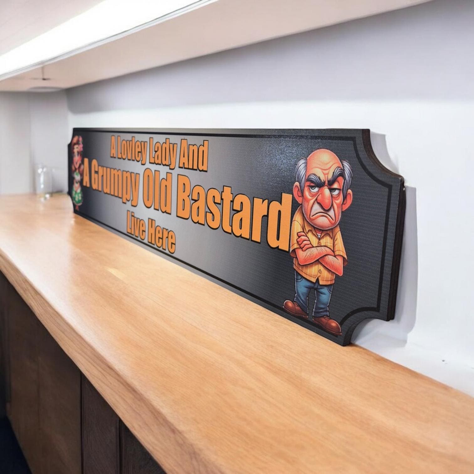 Funny Indoor Wooden House Sign - Home Decor, Wall Art & Gift for Weddings, Housewarming Anniversary, Retirement And Couple Gift