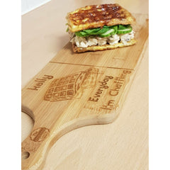 Chaffle Board,THE ORIGINAL  Personalised Chaffle recipe board, Personalised paddle serving chaffle board, Bamboo chaffle serving board.KETO - PersonalisedByPicArt