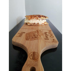 Chaffle Board,THE ORIGINAL  Personalised Chaffle recipe board, Personalised paddle serving chaffle board, Bamboo chaffle serving board.KETO - PersonalisedByPicArt