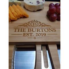 Housewarming Gift - Custom Cheese Board - Personalized Housewarming Gift - Personalised Cheese Board and Accessories. Cheese gift