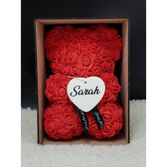 Valentine's Day - Personalized Rose Teddy Bear with Box