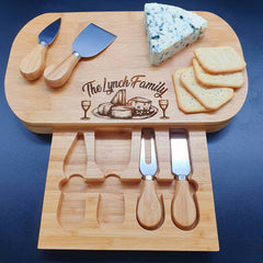 Housewarming Gift - Custom Cheese Board - Personalized Housewarming Gift - Personalised Cheese Board and Accessories. Cheese gift