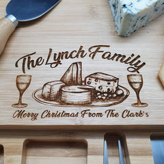 Housewarming Gift - Custom Cheese Board - Personalized Housewarming Gift - Personalised Cheese Board and Accessories. Cheese gift