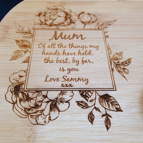 Mothers Day. Mothers Day Gift. Mothers Day Personalized. Mothers Day Gift Ideas. Gift For Her. Personalised Cheese Board and Accessories. - PersonalisedByPicArt