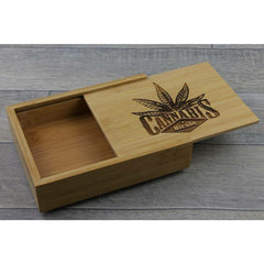 Cannabis / Weed Rolling Tray. Personalized Wood Stash Box For Weed / Cannabis . Wood Tray With Sliding Lid. Weed / Cannabis Accessories 420 - PersonalisedByPicArt