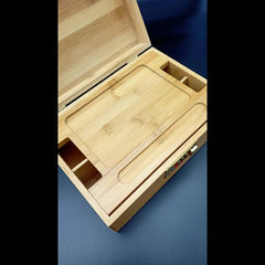 21st Birthday Gift - Large Bamboo Stash Box with Lock & Tray