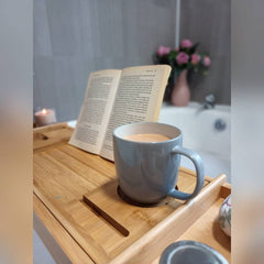 Personalised Christmas Gifts For Mum - Bamboo Extendable Personalized Bath Tray - The Perfect Mum Christmas Gift! Storage And Organization