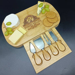 Leaving Gift Work Colleague - Charcuterie Personalised Cheese Board And Accessories - colleague leaving gift - Friend Leaving Gift