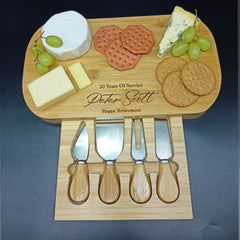 Leaving Gift Work Colleague - Charcuterie Personalised Cheese Board And Accessories - colleague leaving gift - Friend Leaving Gift