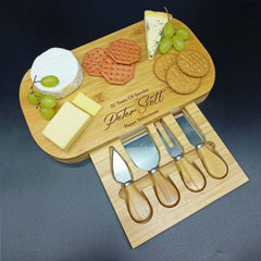 Leaving Gift Work Colleague - Charcuterie Personalised Cheese Board And Accessories - colleague leaving gift - Friend Leaving Gift