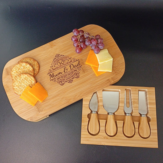 Pearl Anniversary - Custom Cheese Board for Parents