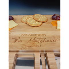 30th Wedding Anniversary - Personalized Pearl Cheese Board