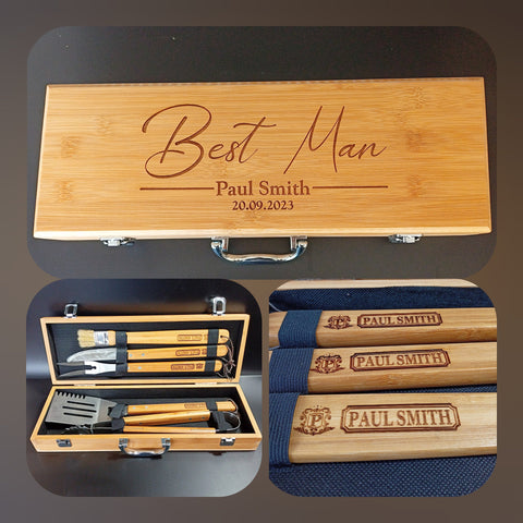 Personalized BBQ Set - Unique Best Man Proposal Gift