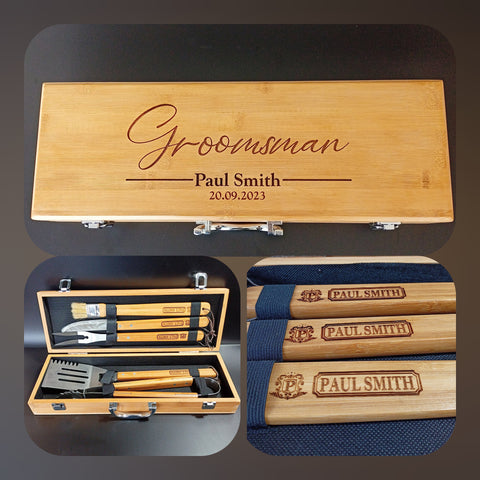 Groomsman Gift - Personalised BBQ Set Is The Ultimate Groomsman Proposal -  Will You Be My Groomsman A Unique Groomsman Gift