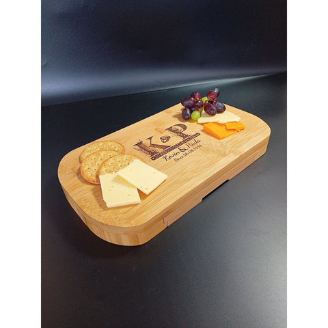 25th Anniversary Gift - Custom Silver Cheese Board for Couples