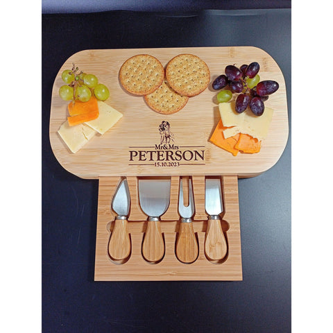 Wedding Anniversary Gift - Custom Personalized Cheese Board