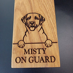 Door Stop - Personalised Solid Oak Heavy Door Stop With Metal Ring Dog Door Stop - Custom Dog Mum Gift Or Dog Dad Housewarming Gift