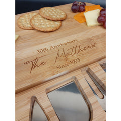 30th Wedding Anniversary - Personalized Pearl Cheese Board