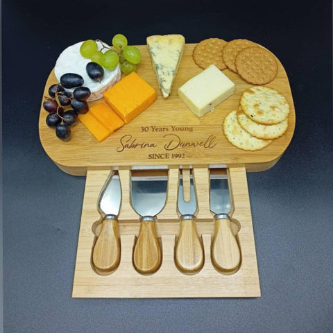 30th Birthday - Personalized Bamboo Charcuterie Board