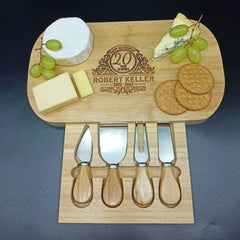 Leaving Gift Work Colleague - Charcuterie Personalised Cheese Board And Accessories - colleague leaving gift - Friend Leaving Gift