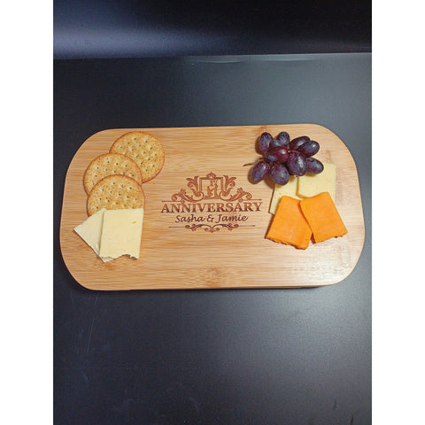 Personalized 1st Anniversary Cheese Board - Perfect Gift for Couples