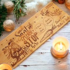 Christmas Eve Plate For Santa - Personalised Christmas Eve Board For Santa Treats & Reindeer Food